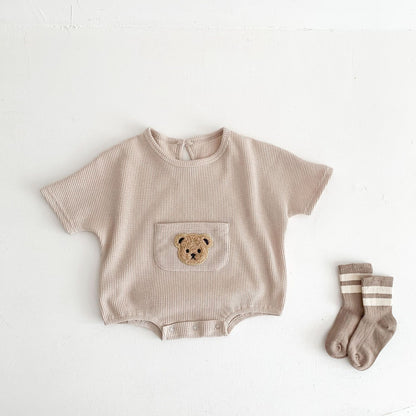 Summer Baby Bat Sleeve Romper Outfit