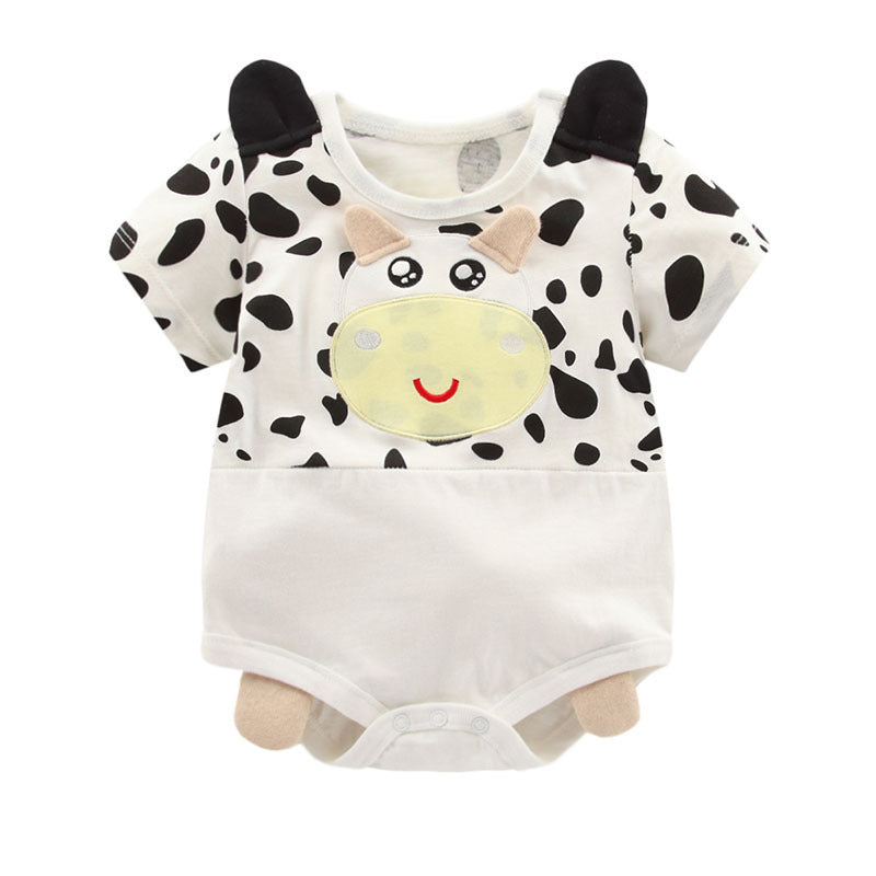 2019 Summer Baby Clothes Cute Panda Cow Romper Outfit