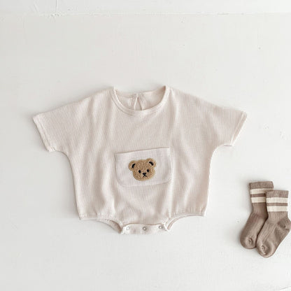 Summer Baby Bat Sleeve Romper Outfit