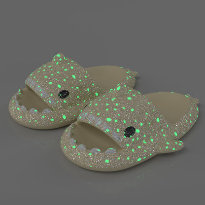 Luminous Shark Slippers for Summer Nights