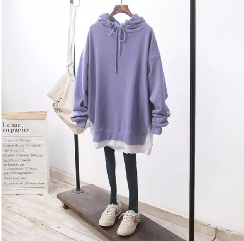 Hooded Casual Stitching Two-Piece Outfit