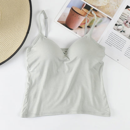 Women's V-neck Soft Breathable Padded Sling Top