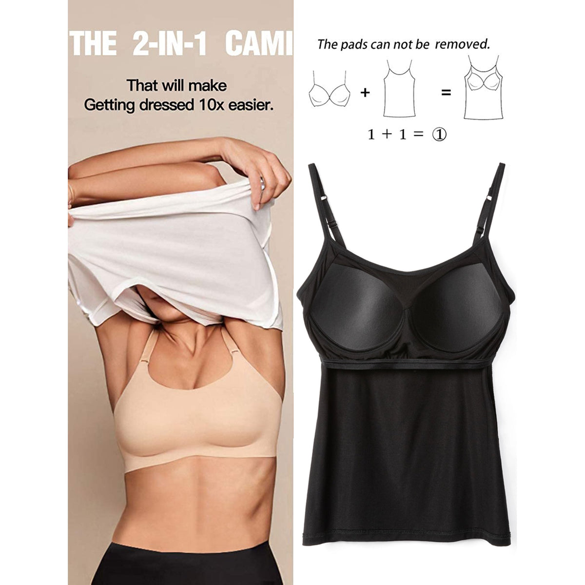 Women's V-neck Soft Breathable Padded Sling Top