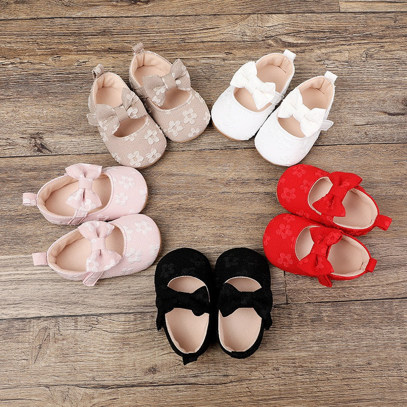 Adorable Bowknot Baby Shoes for First Steps (Non-slip)