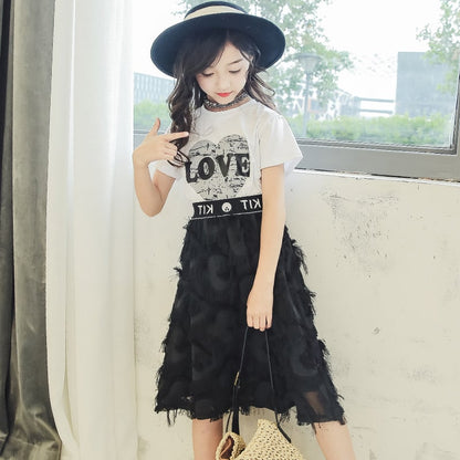 Girls' Summer Dress and Suit Skirt Outfit