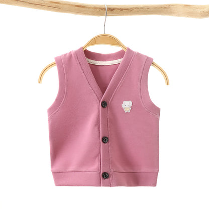 2024 Spring Autumn Kids Cotton Vest for Boys and Girls