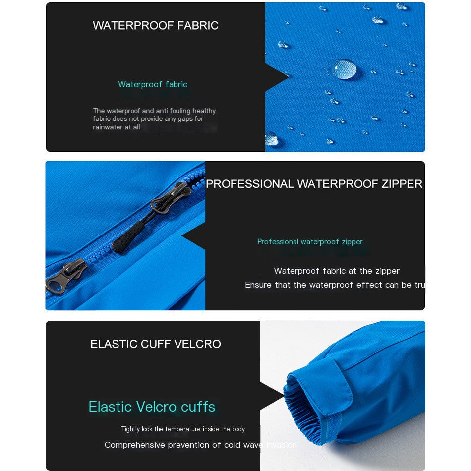 Outdoor 2-Piece Windbreaker Set with Detachable Lining