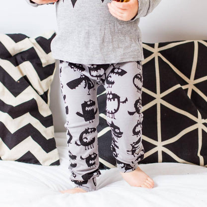 Baby Cotton Pants with Monster Print for Autumn