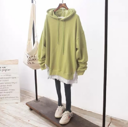 Hooded Casual Stitching Two-Piece Outfit