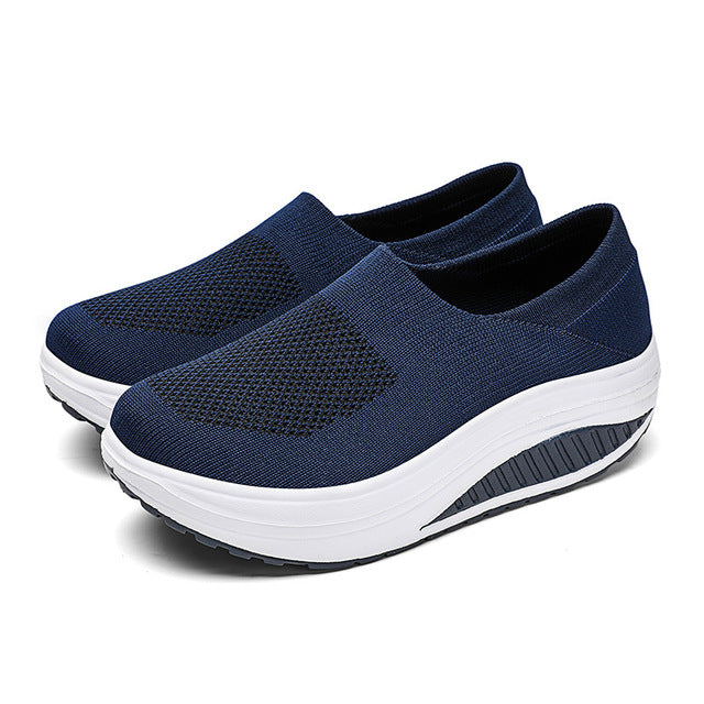 Women's Casual Thick-soled Mesh Slip-on Shoes