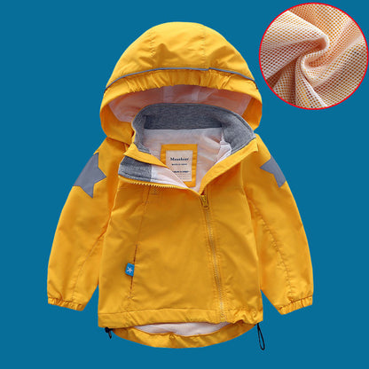 Kids' Spring Autumn Jacket, Windproof and Waterproof