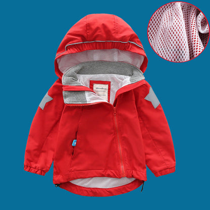 Kids' Spring Autumn Jacket, Windproof and Waterproof