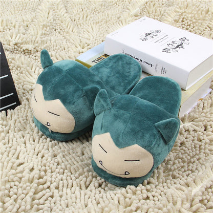 Pokémon Snorlax and Pikachu Plush Indoor Slippers