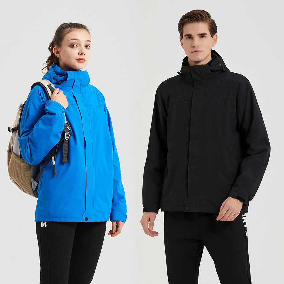Outdoor 2-Piece Windbreaker Set with Detachable Lining