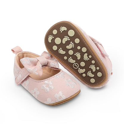 Adorable Bowknot Baby Shoes for First Steps (Non-slip)
