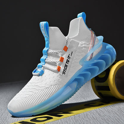 Men's Running Shoes - Stylish Lightweight Knit Sneakers
