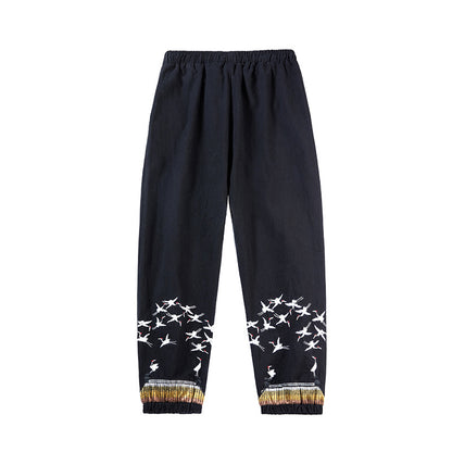 Chinese Style Men's Plus Size Casual Retro Trousers