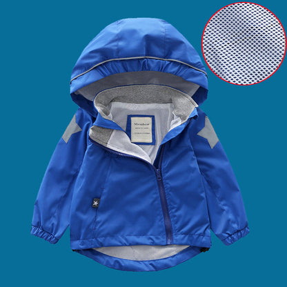 Kids' Spring Autumn Jacket, Windproof and Waterproof