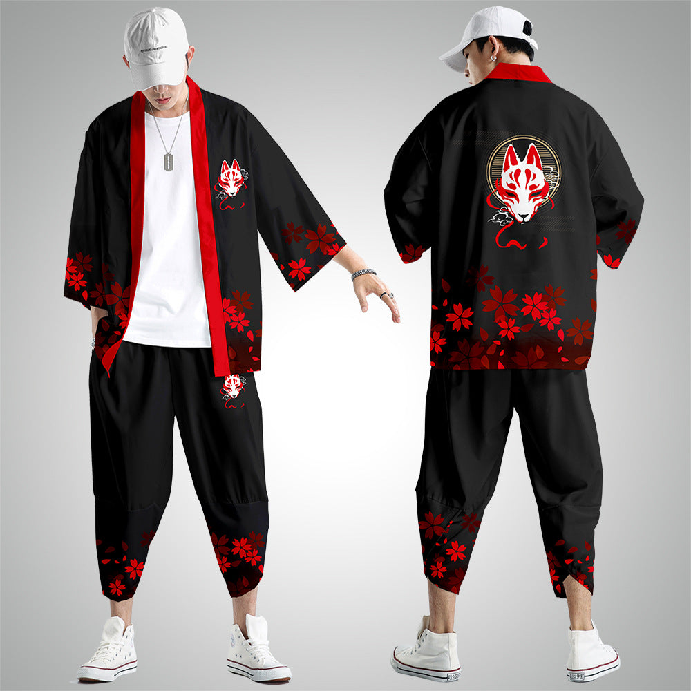 Male Fox Onmyoji Taoist Robe Outfit