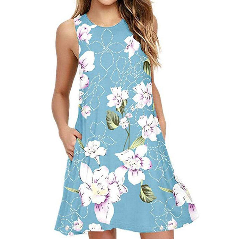 Sleeveless Relaxed Casual Back Zipper Dress