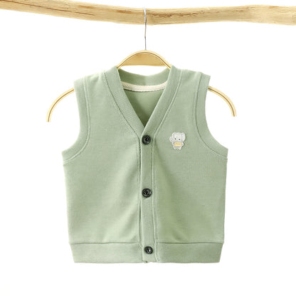 2024 Spring Autumn Kids Cotton Vest for Boys and Girls