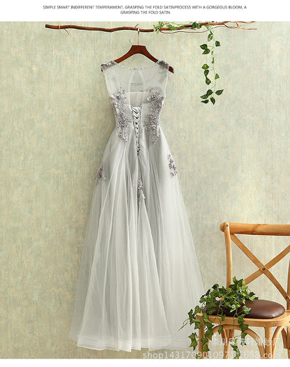 Gray Evening Gown for Parties and Formal Events