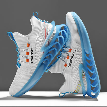Men's Running Shoes - Stylish Lightweight Knit Sneakers