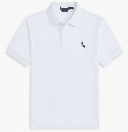 Men's Casual Cotton Polo Shirt - Short Sleeve (One Piece)