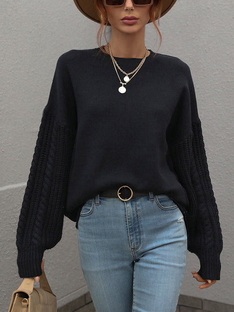 Women's Vintage Knitted Green Wool Sweater