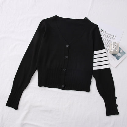 2020 Autumn Fashion V-Neck Button Long Sleeve Cardigan