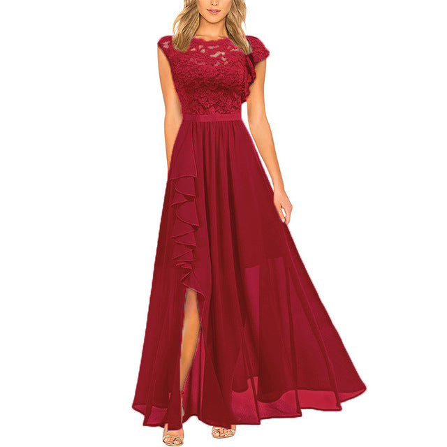High Waist Lace Long Dress for Amazon Cross-Border