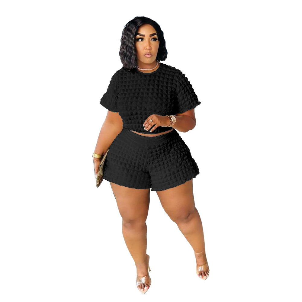 Plus Size Women's Casual Two-Piece Set for Summer