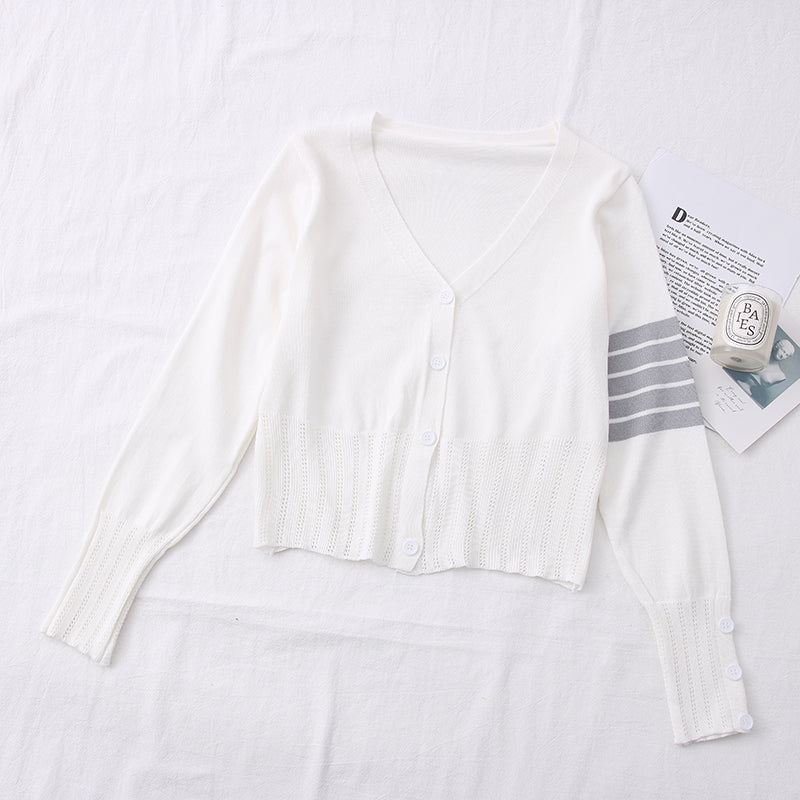 2020 Autumn Fashion V-Neck Button Long Sleeve Cardigan