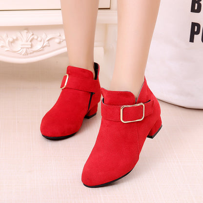 2024 Korean Style Warm Girls' Mid-Calf Boots
