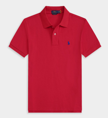 Men's Casual Cotton Polo Shirt - Short Sleeve (One Piece)