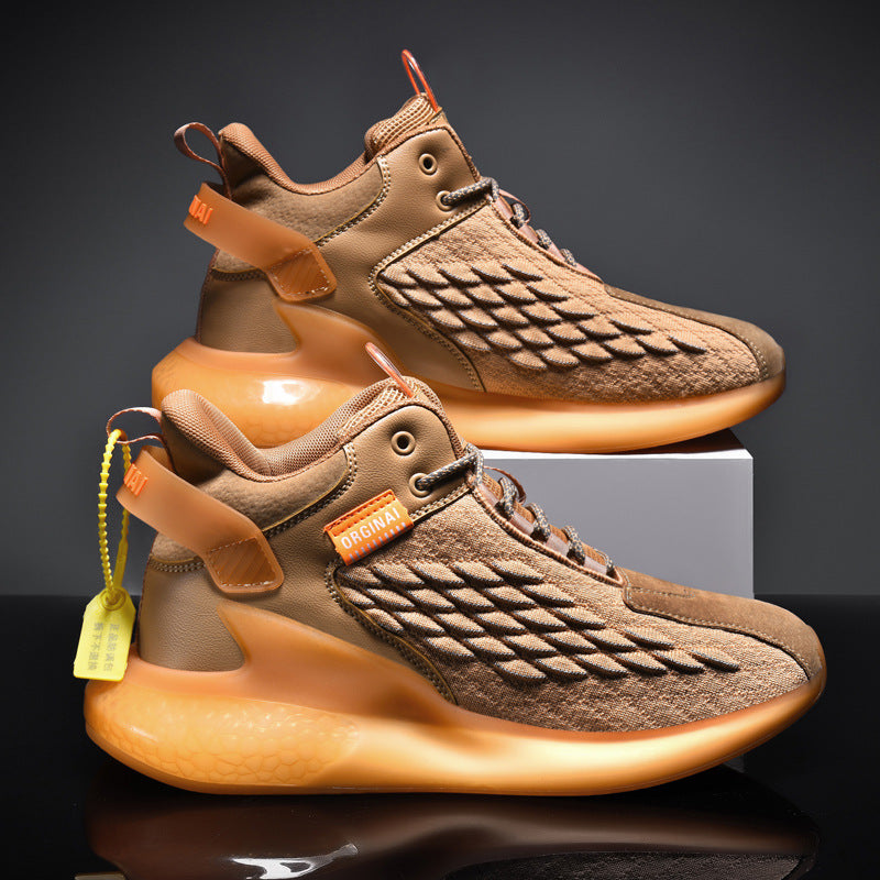 Men's Breathable Luminous Mid-Top Sneakers (Casual)