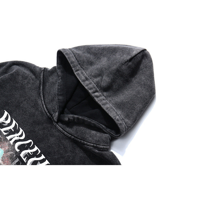 Vintage Washed Hoodie for Men - Hip Hop Casual Wear