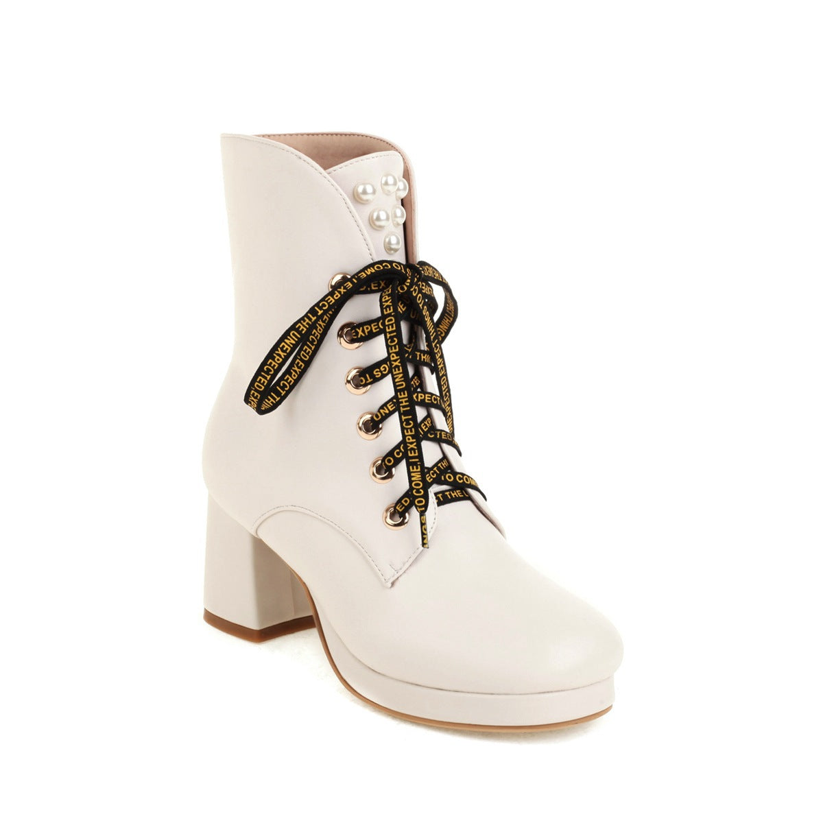 Women's High-Heeled Thick-Soled Martin Boots for Fall/Winter