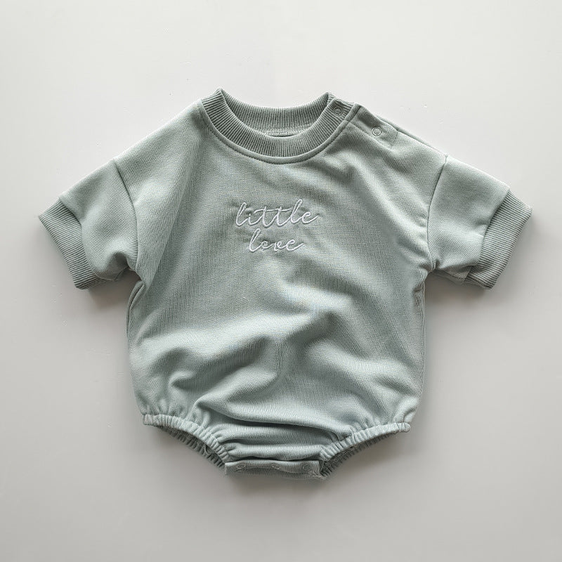 Embroidered Cotton Baby Crawling Clothes for Infants