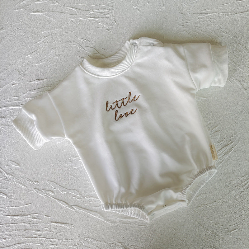 Embroidered Cotton Baby Crawling Clothes for Infants