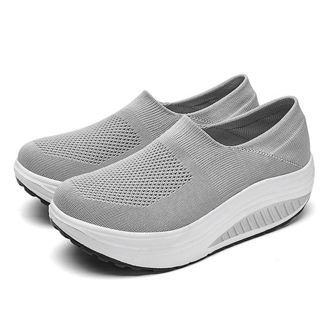 Women's Casual Thick-soled Mesh Slip-on Shoes