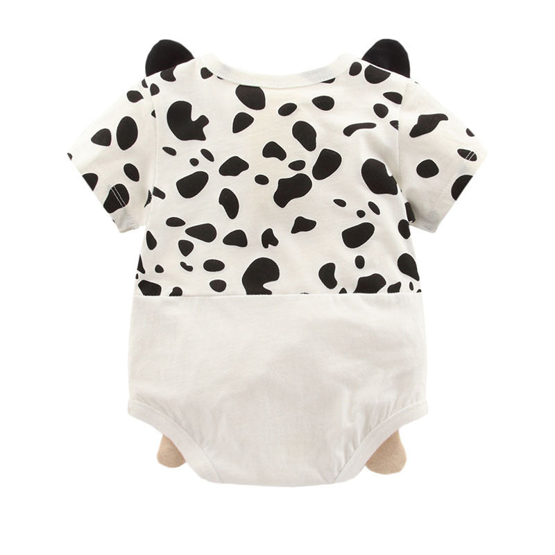 2019 Summer Baby Clothes Cute Panda Cow Romper Outfit