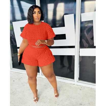 Plus Size Women's Casual Two-Piece Set for Summer