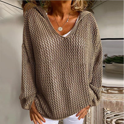 2022 Amazon Hot Knit Sun Protection Hoodie Sweater