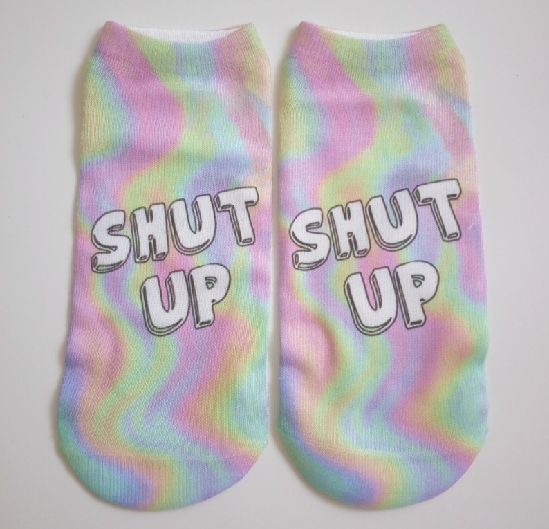 3D Cartoon Animal Print Socks - Cat Design