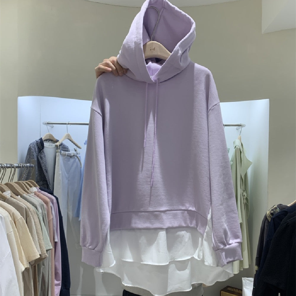 Hooded Casual Stitching Two-Piece Outfit