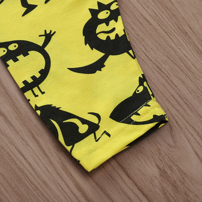 Baby Cotton Pants with Monster Print for Autumn
