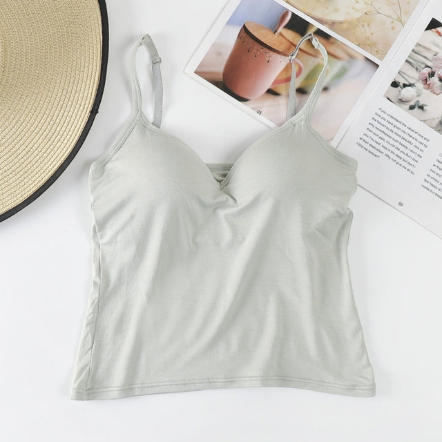 Women's V-neck Soft Breathable Padded Sling Top