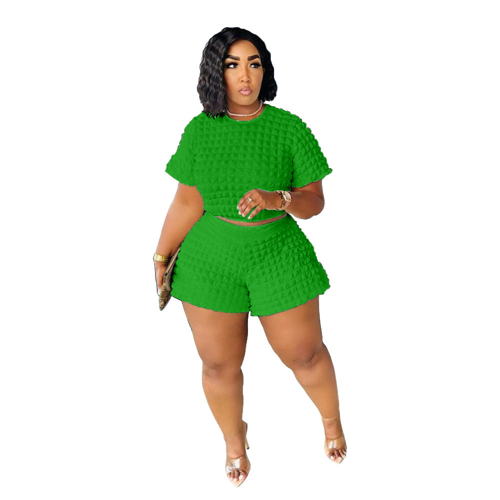 Plus Size Women's Casual Two-Piece Set for Summer