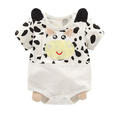 2019 Summer Baby Clothes Cute Panda Cow Romper Outfit